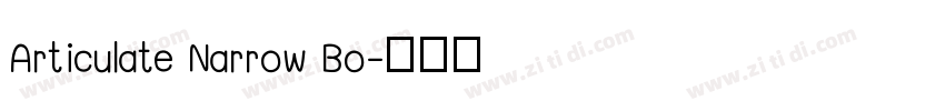 Articulate Narrow Bo字体转换